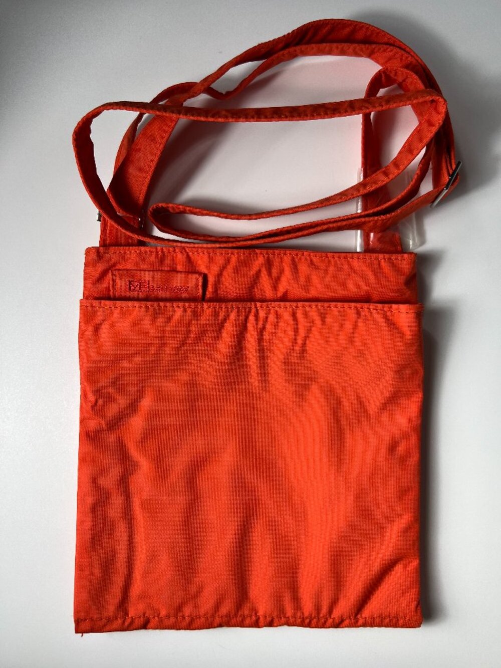 NWT MH WAY Milan Orange Nylon Travel Organizer Packable  Crossbody Bag AL027AS